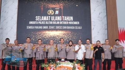Polres Blitar Rayakan Ulang Tahun Anggota Demi Bangun Soliditas