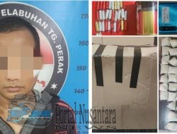 Satresnarkoba Polres Pelabuhan Tanjung Perak Amankan Kurir Pil LL, Sita 57.315 Butir Pil LL