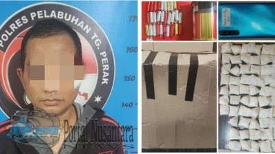Satresnarkoba Polres Pelabuhan Tanjung Perak Amankan Kurir Pil LL, Sita 57.315 Butir Pil LL