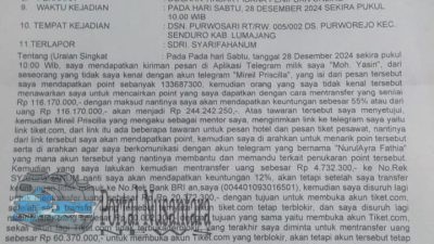 Warga Lumajang Jadi Korban Penipuan Online Melalui Pesan Telegram, Rugi Puluhan Juta Rupiah