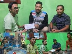 YBM PLN UIP JBTB Bersama Karyawan TAD Takziah dan Salurkan Santunan untuk Keluarga Sutiyo