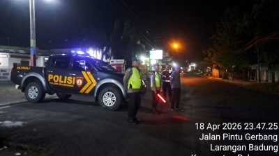 Polsek Jajaran Polres Pamekasan Gencarkan Patroli Blue Light, Balap Liar Dini Hari Berhasil Ditekan