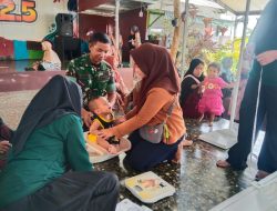 Babinsa Koramil 0826-01 Kegiatan posyandu, Bersama Bidan Kelurahan Kangenan