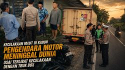 Kurang Hati-Hati Saat Berkendara, Pemotor Tewas Usai Tabrakan dengan Truk Box di Kadur