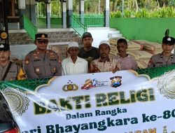 Sambut Hari Bhayangkara Ke-80. Polres Pamekasan Gelar Bakti Religi dan Salurkan Bantuan Material di Masjid Nurul A’la