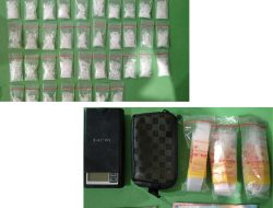 Polrestabes Surabaya Bongkar Peredaran Sabu 42,9 Gram, Pengedar Diciduk Saat Simpan Puluhan Paket