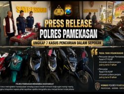 Satreskrim Polres Pamekasan Ungkap 7 Kasus Pencurian dalam Sepekan, Delapan Tersangka Diamankan