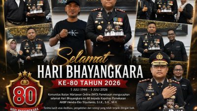 IWO Pamekasan Berikan Ucapan dan Kue HUT Bhayangkara ke-80, Wujud Apresiasi kepada Kapolres AKBP Hendra Eko Triyulianto