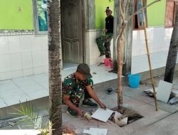Rehab Panti Asuhan Al Mu’thi 1 Dikebut, Babinsa Terus Dampingi Pekerjaan
