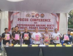 Pemusnahan Barang Bukti 469 Perkara Narkotika, Polrestabes Surabaya Pertegas Rehabilitasi Pengguna dan Kejar Bandar