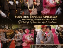 Resmi Pimpin Polres Pamekasan, AKBP Wahyu Hidayat Disambut Tradisi Gerbang Pora dan Siap Lanjutkan Kinerja Presisi