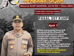 Tegaskan Aturan KUHP Baru, Kapolres Pamekasan Imbau Masyarakat Tak Bawa Sajam Sembarangan