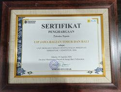Percepat Pra-Konstruksi Proyek Kelistrikan, PLN UIP JBTB Raih Penghargaan Kinerja Perizinan Terbanyak Semester I 2026