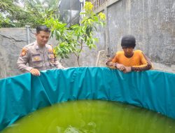 POLSEK DRIYOREJO LAKSANAKAN PENGECEKAN BUDIDAYA IKAN LELE DUKUNG KETAHANAN PANGAN